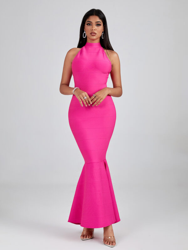 Mermaid Sexy Halter Backless Dress 3