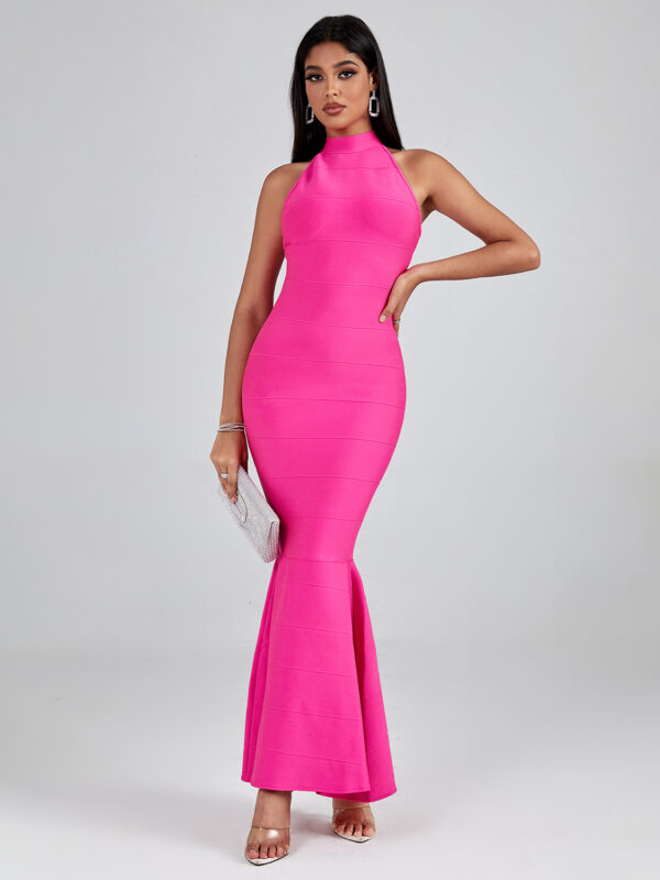 Mermaid Sexy Halter Backless Dress 4
