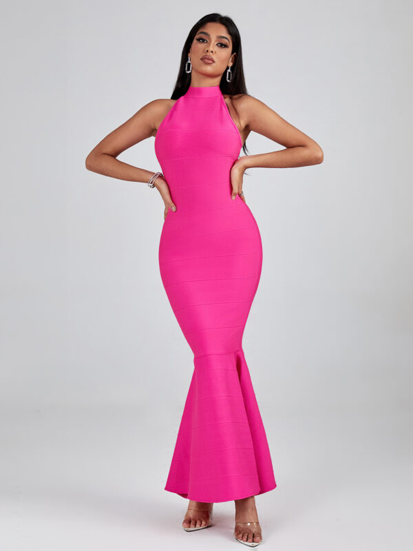 Mermaid Sexy Halter Backless Dress 6