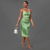 High Quality Midi Evening Dress Green 1