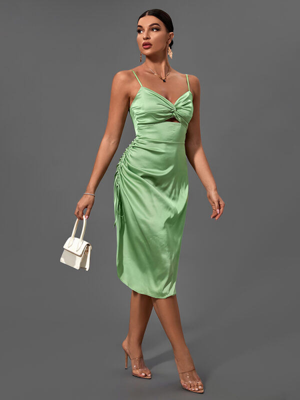 High Quality Midi Evening Dress Green 1