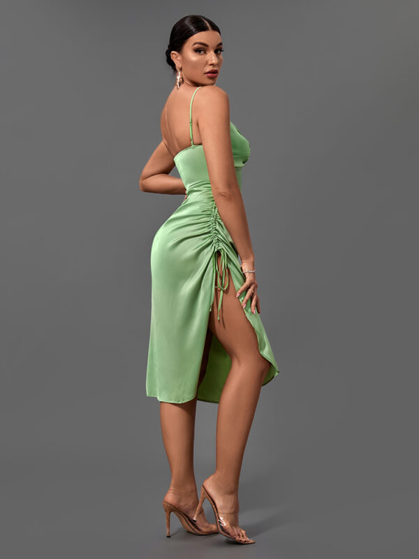 High Quality Midi Evening Dress Green 2