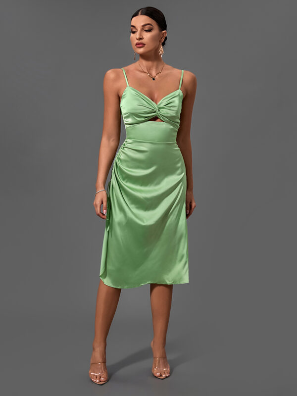 High Quality Midi Evening Dress Green 5