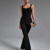 Modern Black Square Neck Jumpsuit 8 Modern Black Square Neck Jumpsuit 4