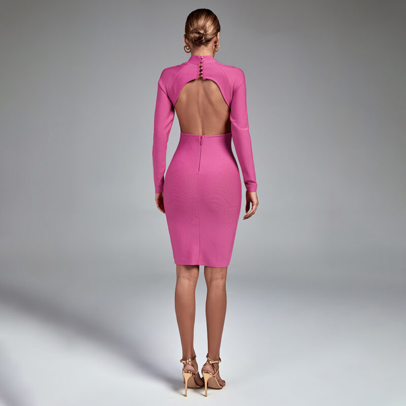 shapeminow OpenBackBandageDressPi1 | ShapeMiNow is your go-to store for all kinds of body shapers, dresses, and statement pieces.