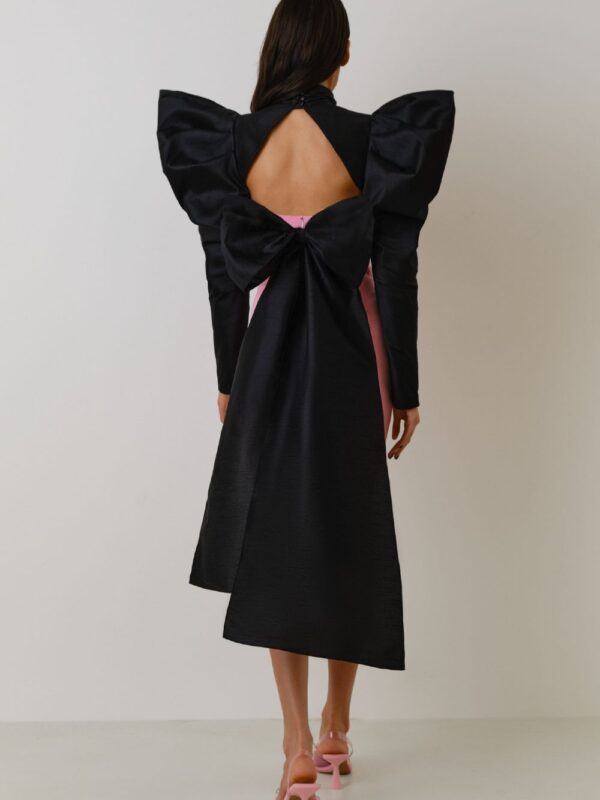 Puff Butterfly Bow Mini Dress