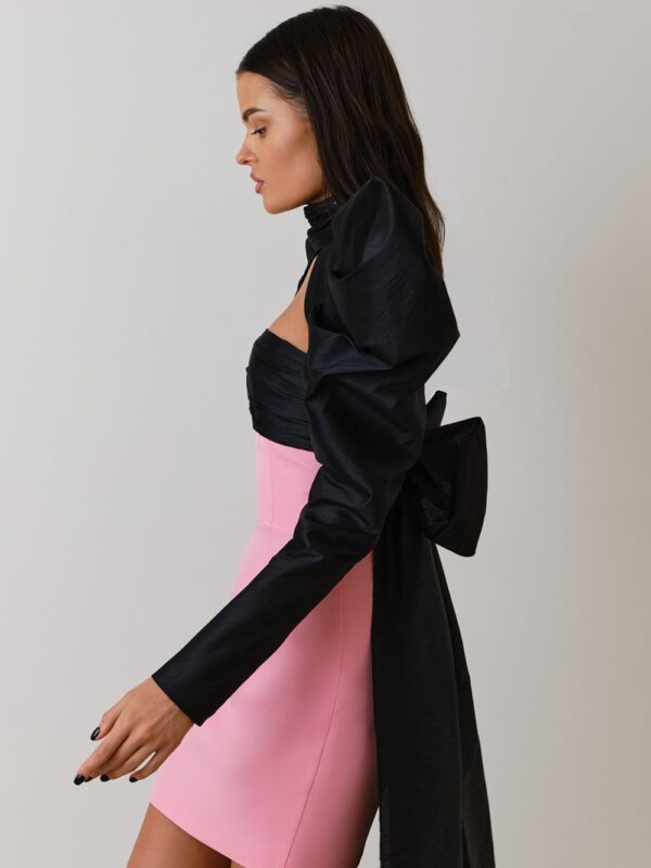 Puff Butterfly Bow Mini Dress