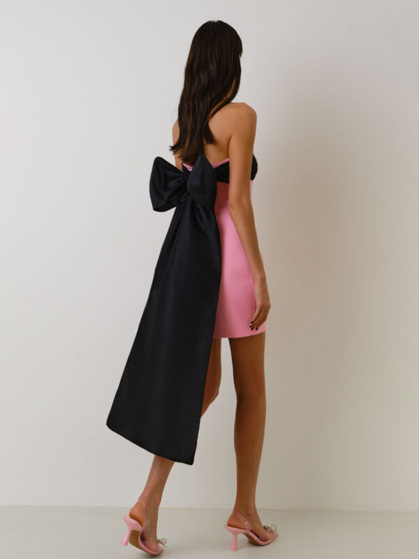 Puff Butterfly Bow Mini Dress