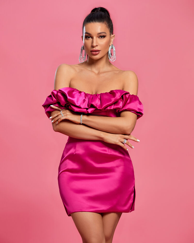 shapeminow Ruched Tube Top Party Mini Dress 2 | ShapeMiNow is your go-to store for all kinds of body shapers, dresses, and statement pieces.