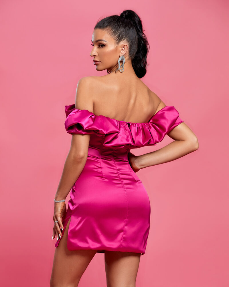 shapeminow Ruched Tube Top Party Mini Dress3 | ShapeMiNow is your go-to store for all kinds of body shapers, dresses, and statement pieces.