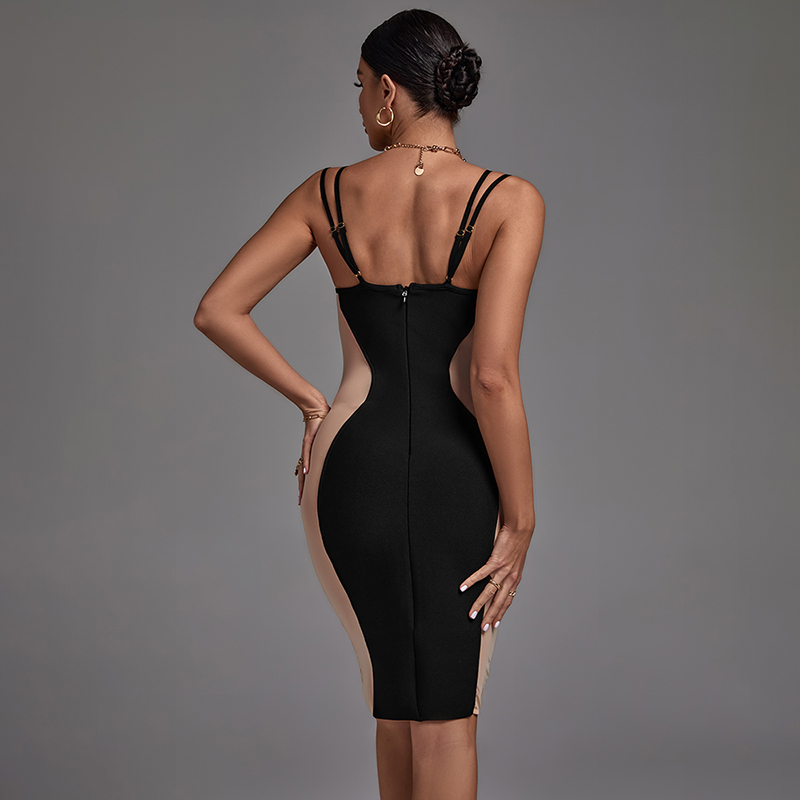 Slim Curve Party Bodycon Dress Black 5