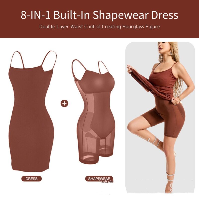 shapeminow Trifactor Corset Dress Multi Collor Knee Length1 | ShapeMiNow is your go-to store for all kinds of body shapers, dresses, and statement pieces.