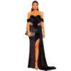 Siyola Off Neck Bust Wrapped Mixi Dress 7 Siyola Off Neck Bust Wrapped Mixi Dress