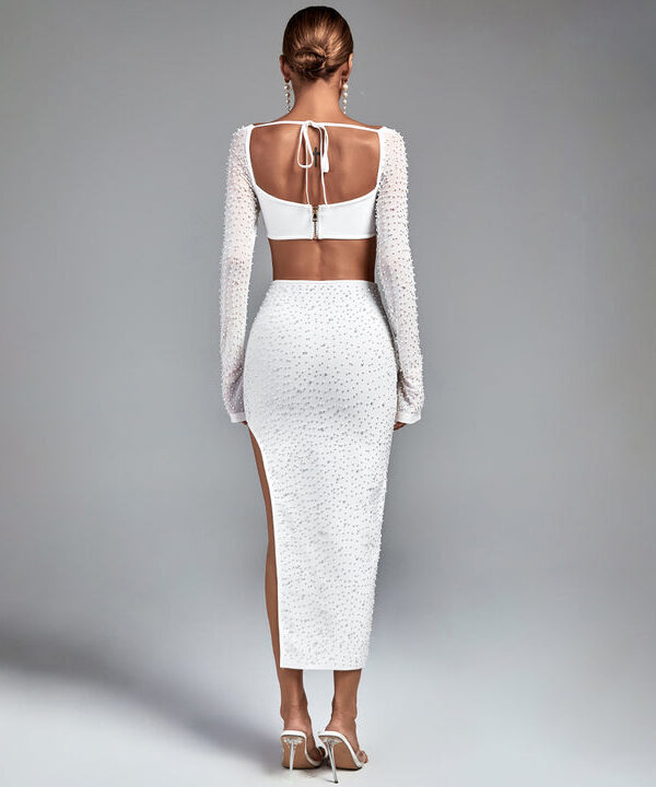 2 Piece White Pearl Bandage set 5