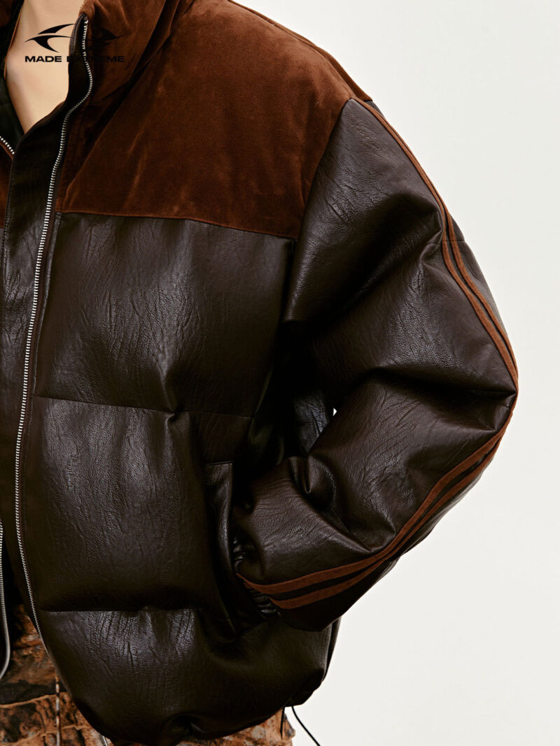 EXE Leather Bread Cotton-padded Jacket