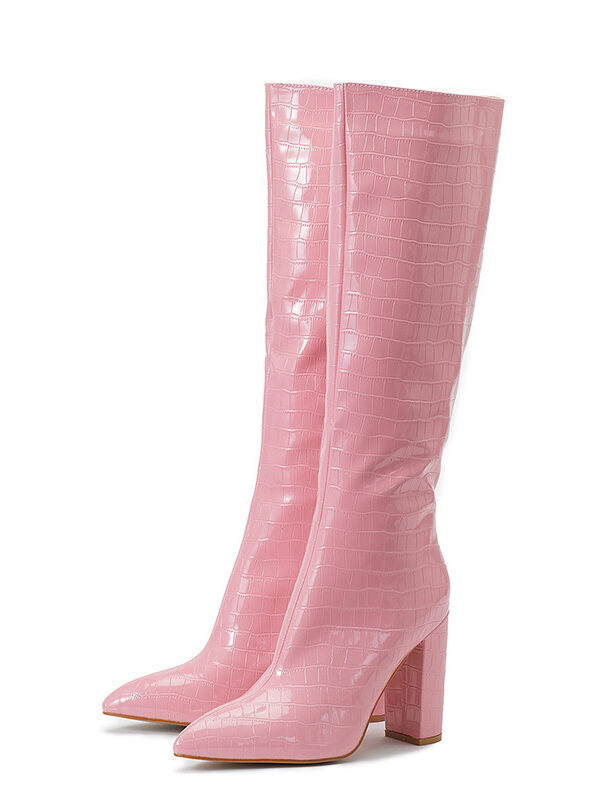 Douala Pointed Toe Block Heel Boots