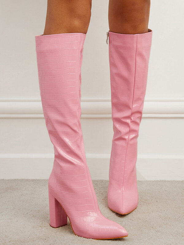 Douala Pointed Toe Block Heel Boots