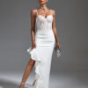 Adorable Lace Corset & Ruffled Bandage Dress White 1