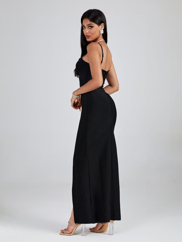 Black Sleeveless Maxi Bandage Dress 4