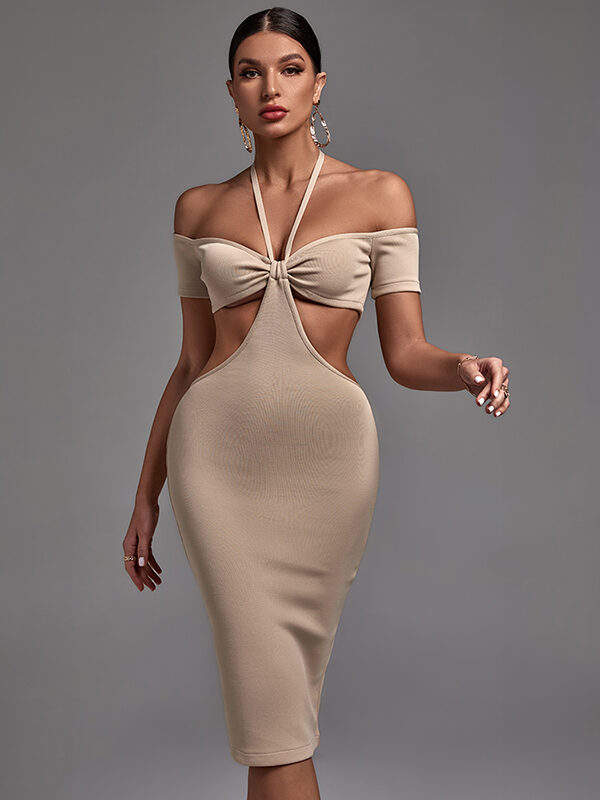 Chelsea Off-shoulder Cutout Midi Dress 5