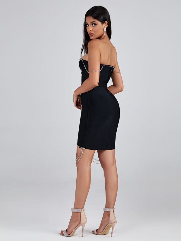 Crystal Embellished Cutout Bandage Dress 1
