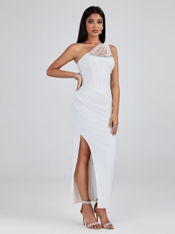 Crystal Embellished Mesh Bandage Dress 2