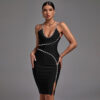 Crystal Embellished Strappy Backlessย Dress 8 Crystal Embellished Strappy Backless Dress 6