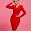 Cutout Long Sleeve Bandage Dress 8 Cutout Long Sleeve Bandage Dress 5