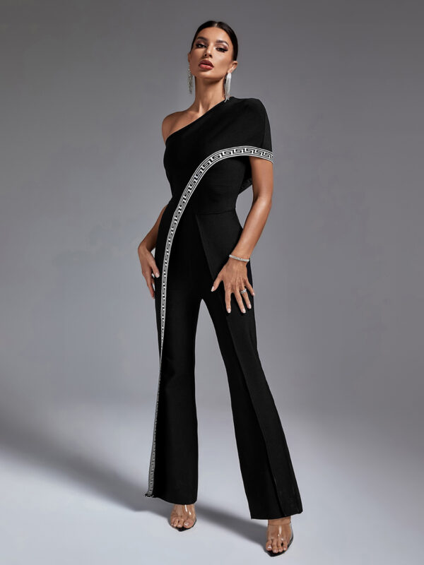 Fashion Queen One Shoulder Jumpsuit 1
