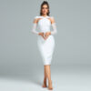 Fitted Hollow Out Midi Dress 6