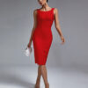 Flash Spaghetti Strap Midi Dress 7 Flash Spaghetti Strap Midi Dress Red 3