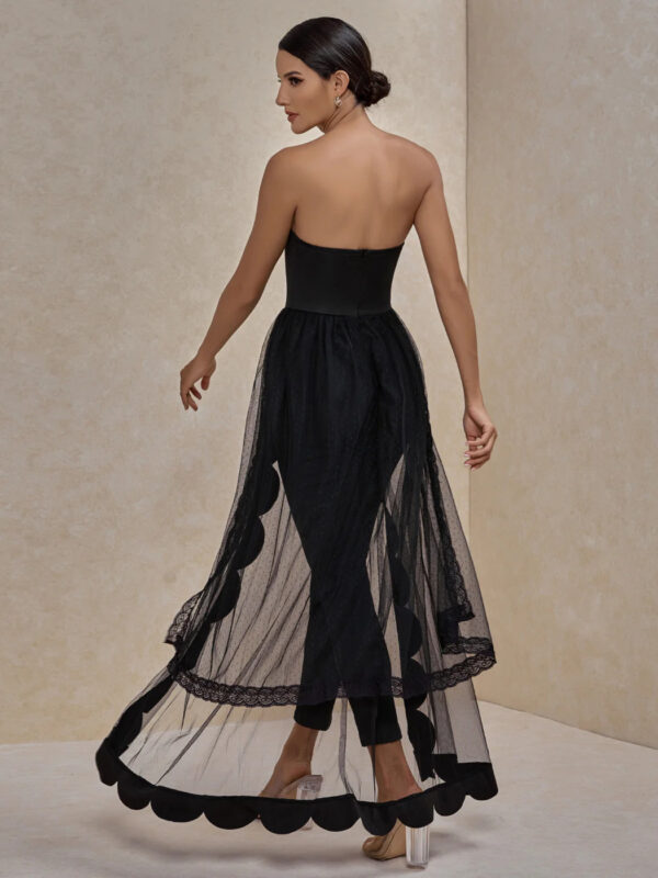 Frill Net Bodycon Jumpsuit 4