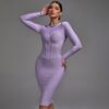 Hug Me Long Sleeve Bandage Dress 8 Hug Me Long Sleeve Bandage Dress 1
