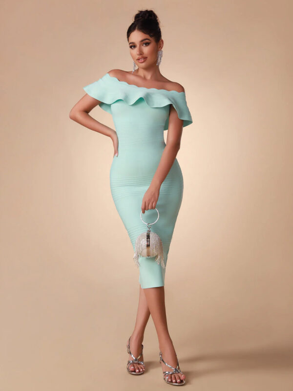 Hug Me Ruffle Midi Dress 5