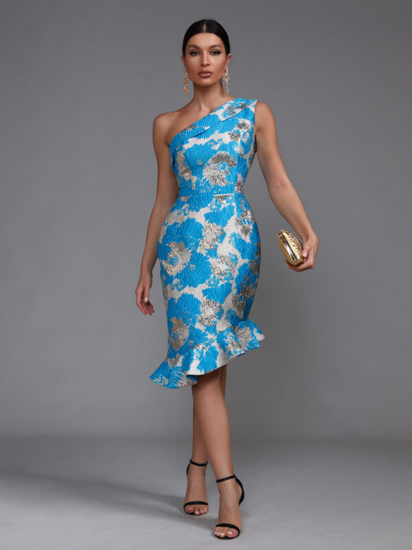 Jacquard Fishtail Midi Dress 4
