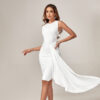 Love It Draped Frill Midi Dress White 1