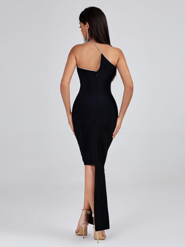 Luxe Asymmetrical Backless Bandage Dress 4