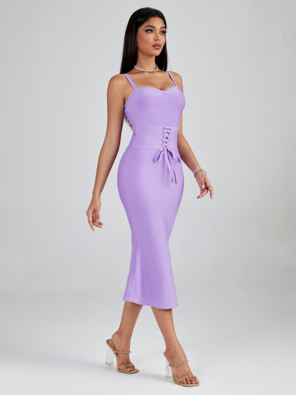 Mermaid Strappy Corset Midi Dress 3