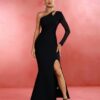 Modern Asymmetric One Shoulder Dress 6