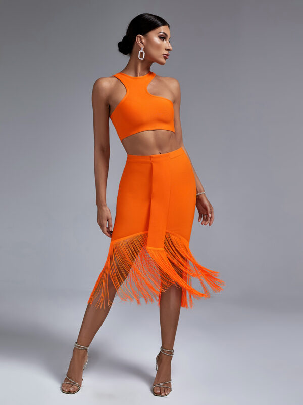 Modern Two-Piece Midi Bodycon Dress 1