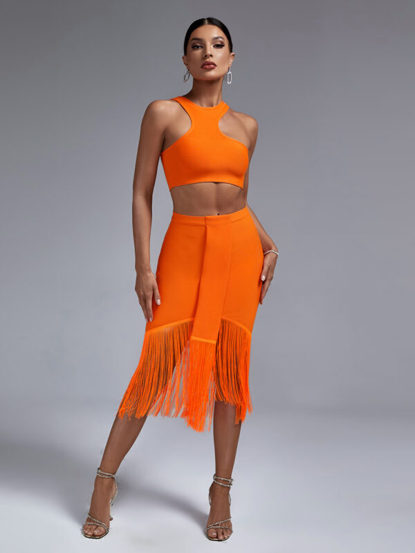 Modern Two-Piece Midi Bodycon Dress 4