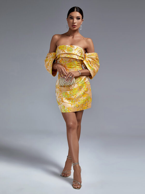 Off-Shoulder Floral Mini Dress 3