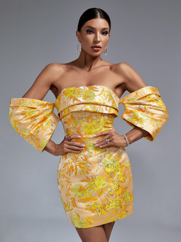 Off-Shoulder Floral Mini Dress 5