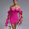 Party Time Ruffle Mini Dress 6 Party Time Ruffle Mini Dress Pink 2