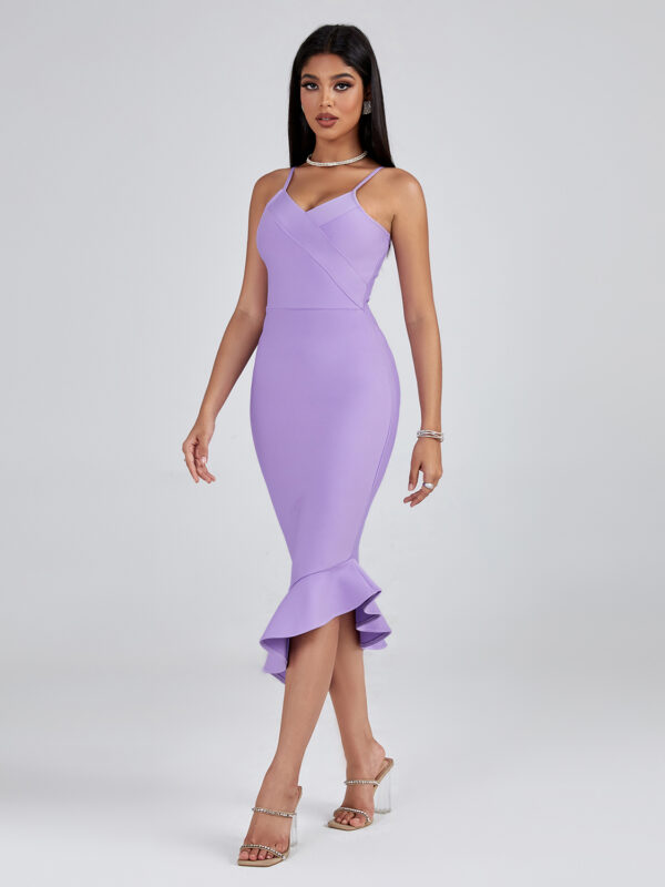 Spaghetti Strap Fishtail Bandage Dress 3