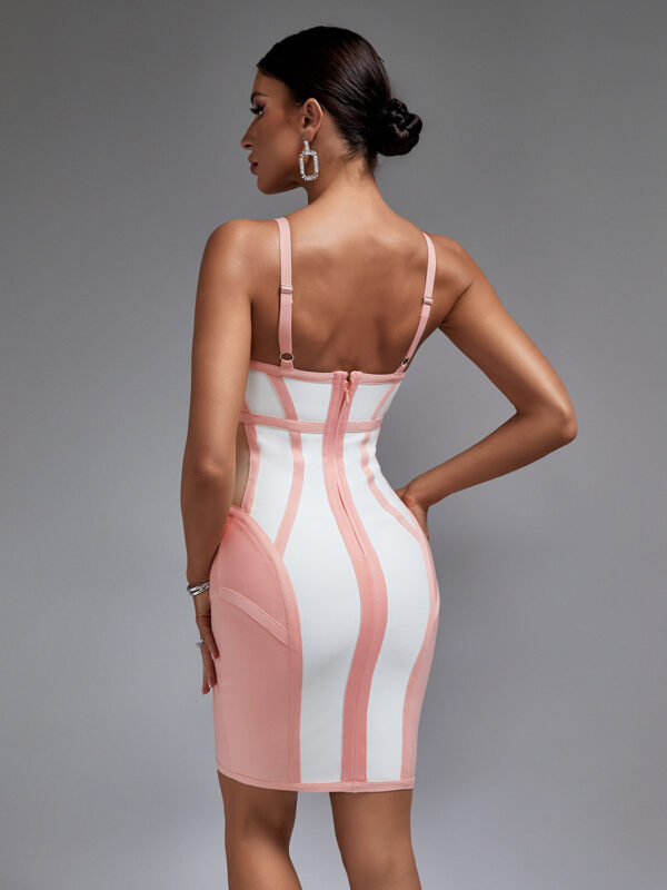 Spaghetti Stripe Backless Bandage Dress 6