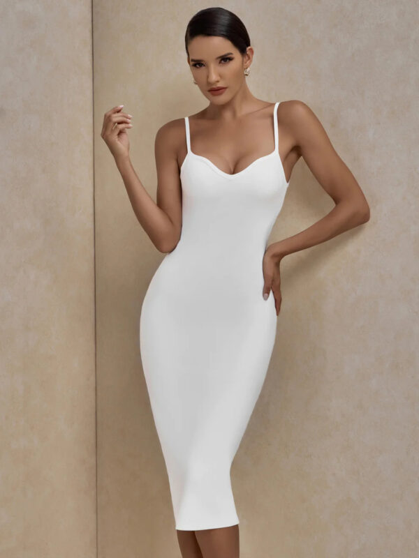 Strappy Body Sculpting Midi Dress 3