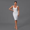 White Strappy Sleeveless Evening Dress 7 White Strappy Sleeveless Evening Dress 3