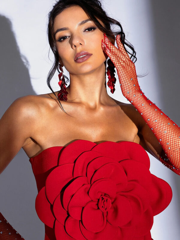 3D Floral Corset Mini Dress 1