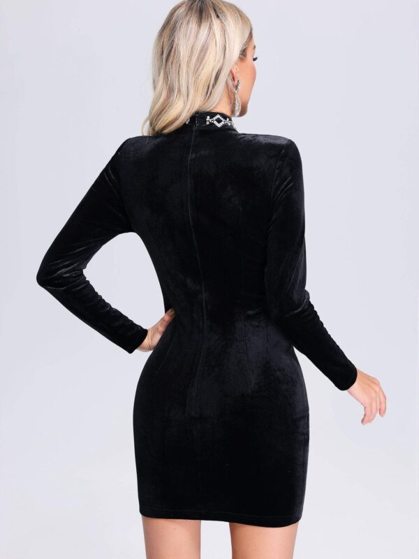 Crystal Cutout Bodycon Mini Dress 1